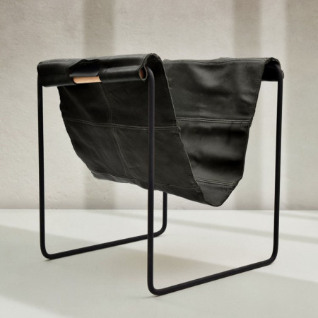 Ember Firewood Log Carrier with Stand - Black