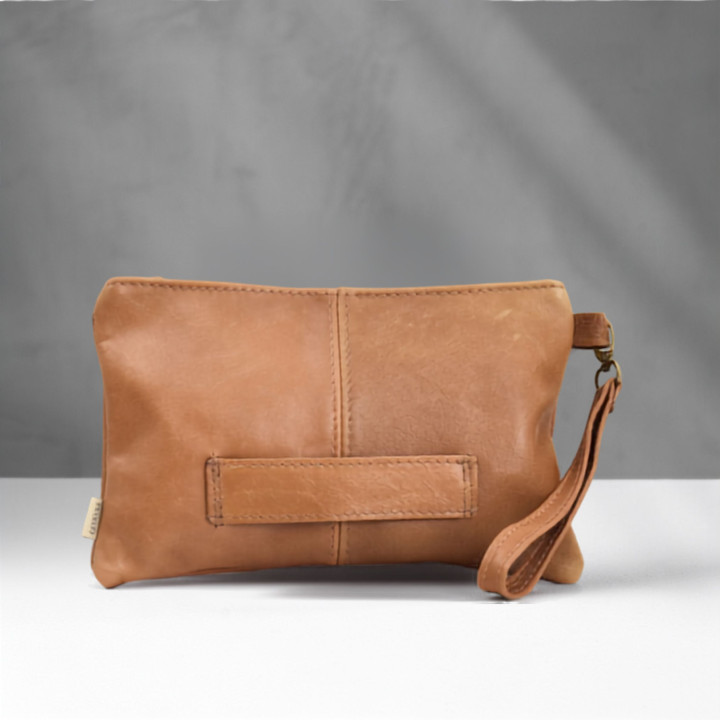 Maggie Leather Handsling Bag - Ginger - 1
