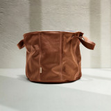LARGE Leather Planter/Storage Baskets - Butterscotch - 1