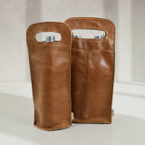 Single Leather Wine Bag - Single - Butterscotch - 3