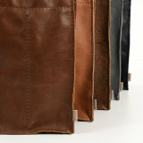 Double Leather Wine Bag - Black - 3