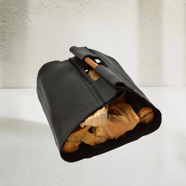 Firewood Log Carrier - Black - No Stand 7