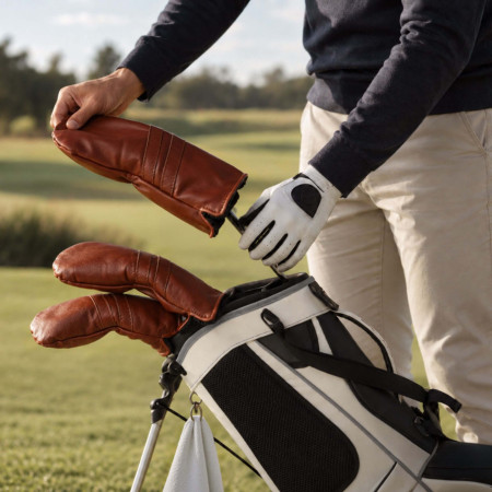 Leather Hybrid Golf Club Headcover – Cigar 7