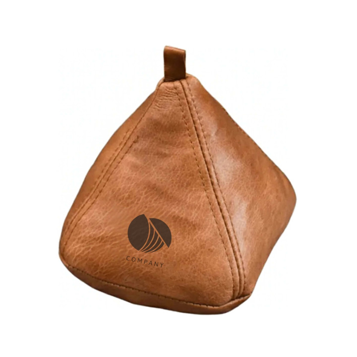 Leather Triangular Door Stopper - Pepper 4