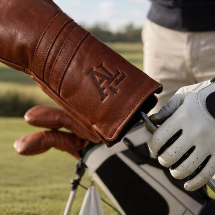 Leather Hybrid Golf Club Headcover – Cigar 7