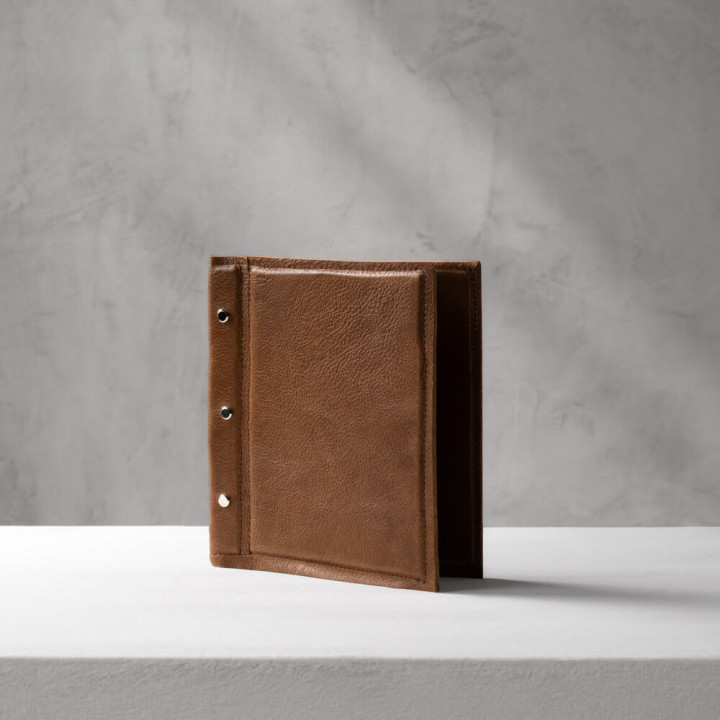 Leather Menu Cover - Butterscotch - A5 4