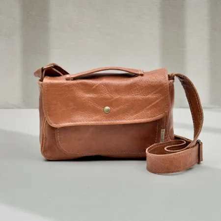 Tinka Leather Crossbody Bag - Ginger - 1