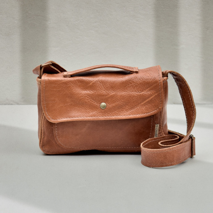 Tinka Leather Crossbody Bag - Ginger - 1