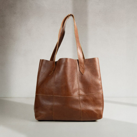 Shopper Sustainable Leather Tote - Butterscotch