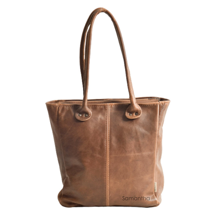 Lunah Classic Leather Tote Bag - Pepper - 4