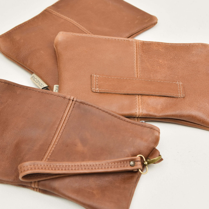 Maggie Leather Handsling Bag - Ginger - 2