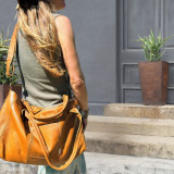 Rowan Leather Leisure/Nappy Bag - Ginger - 3