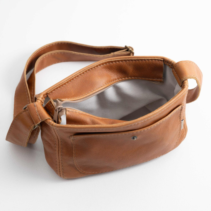 Tinka Leather Crossbody Bag - Grey - 2
