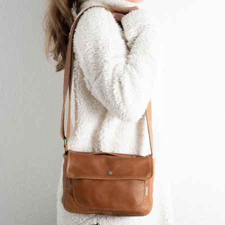 Tinka Leather Crossbody Bag - Ginger - 5