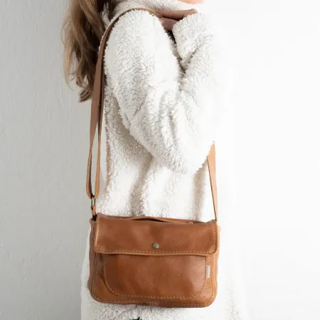 Tinka Leather Crossbody Bag - Ginger - 5