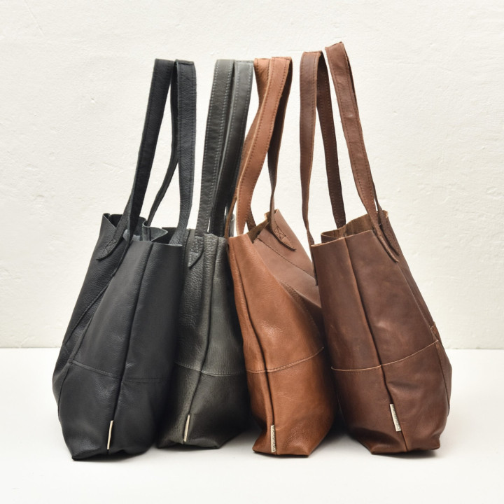 Shopper Sustainable Leather Tote - Cream - 2