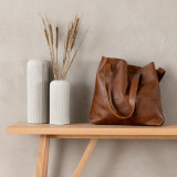 Shopper Sustainable Leather Tote - Cream - 4