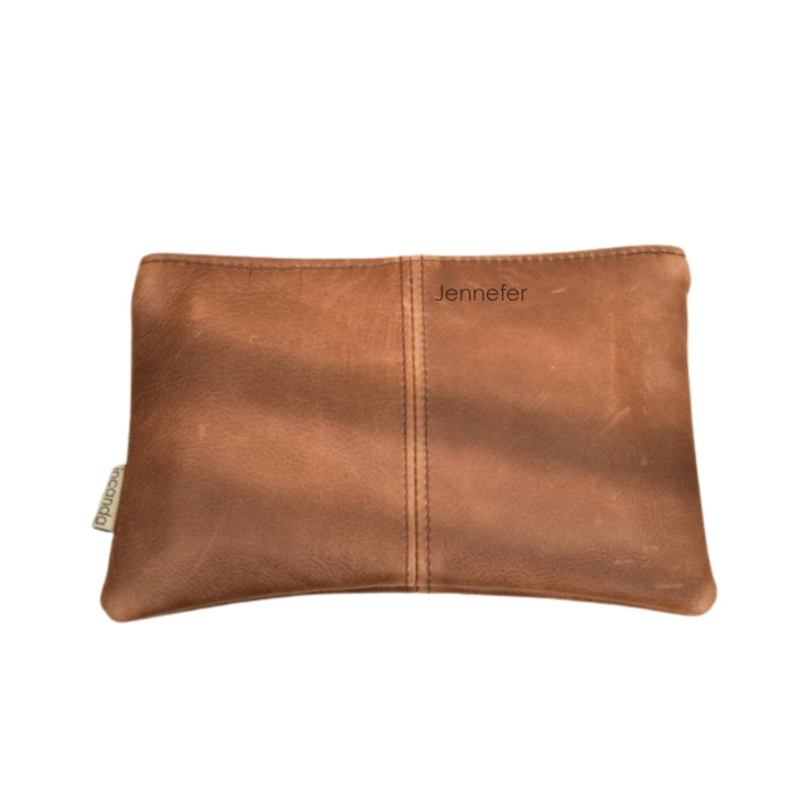 Maggie Leather Clutch Bag - Pepper - 3