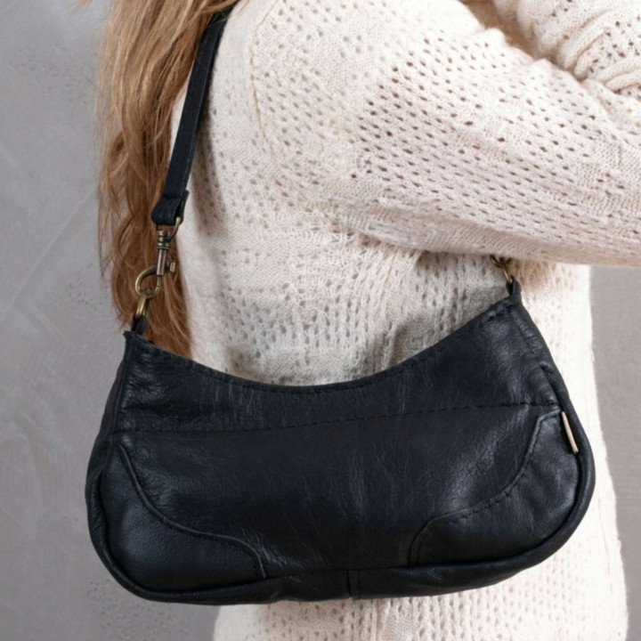 Chelsea Leather Sling Bag - Black - 2