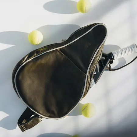 Spin Leather Padel Racket Bag - Olive - 1