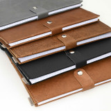Leather Notebook Cover- A4/A5 (with Clip) - Ginger - A4 - 2