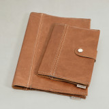 Leather Notebook Cover- A4/A5 (with Clip) - Ginger - A5 - 1
