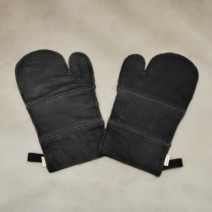Leather Braai Glove - Black - Set of Left & right hand - 1