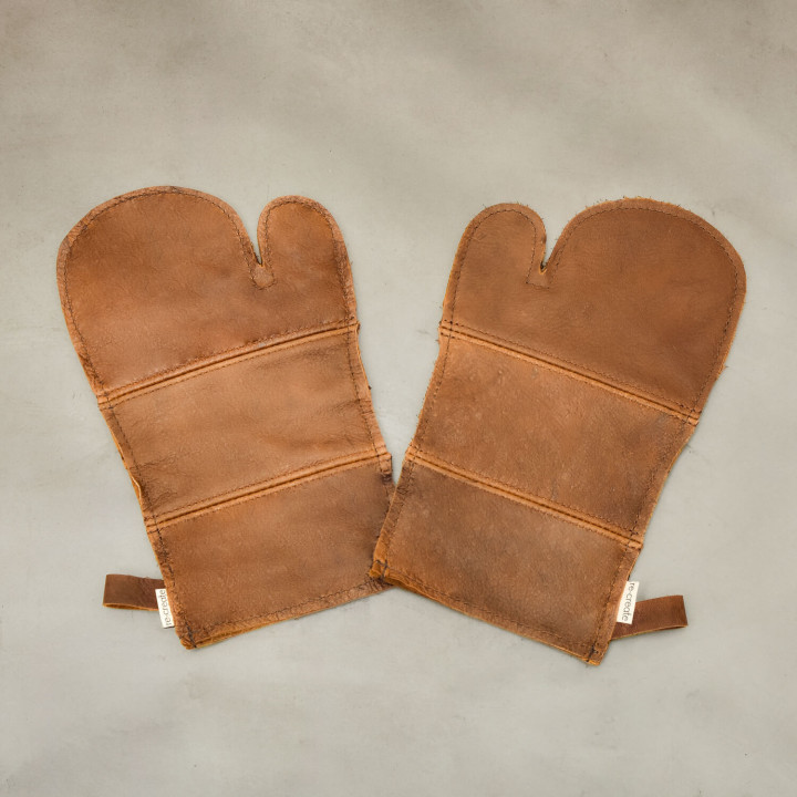 Leather Braai Glove - Ginger - Set of Left & right hand - 1
