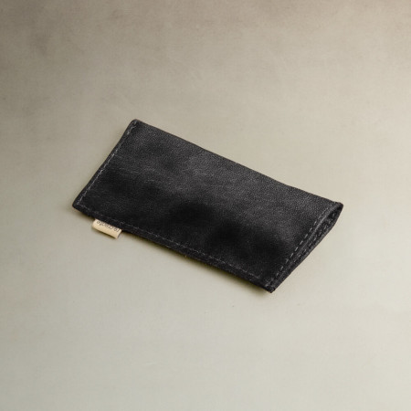 Leather Sunglass Pouch - Black