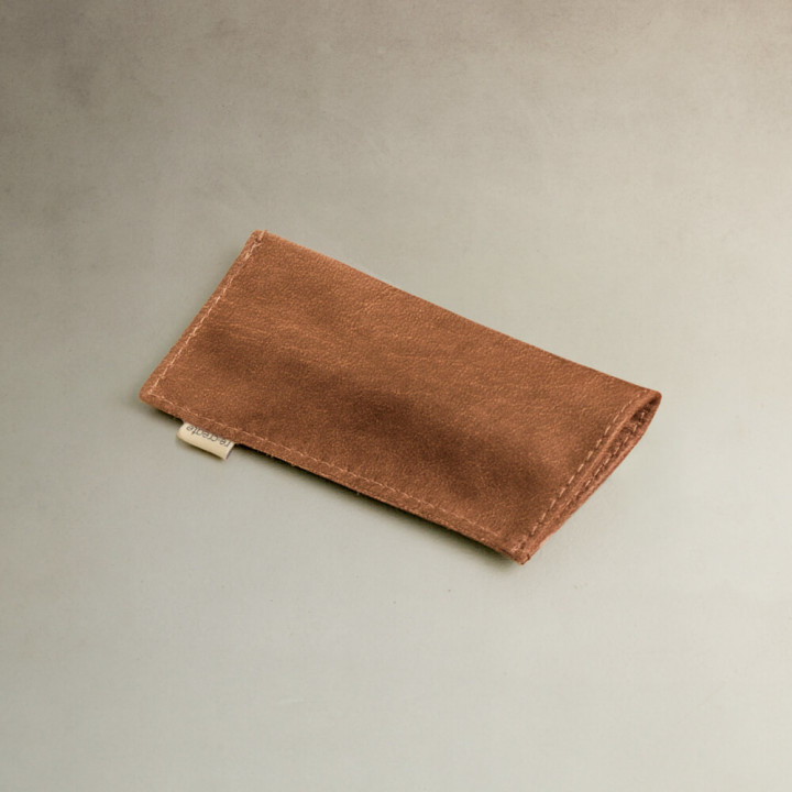 Leather Sunglass Pouch - Pepper - 3