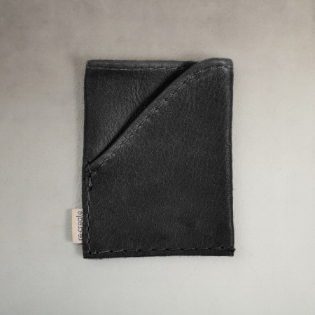 Leather Credit Card Holder - Black