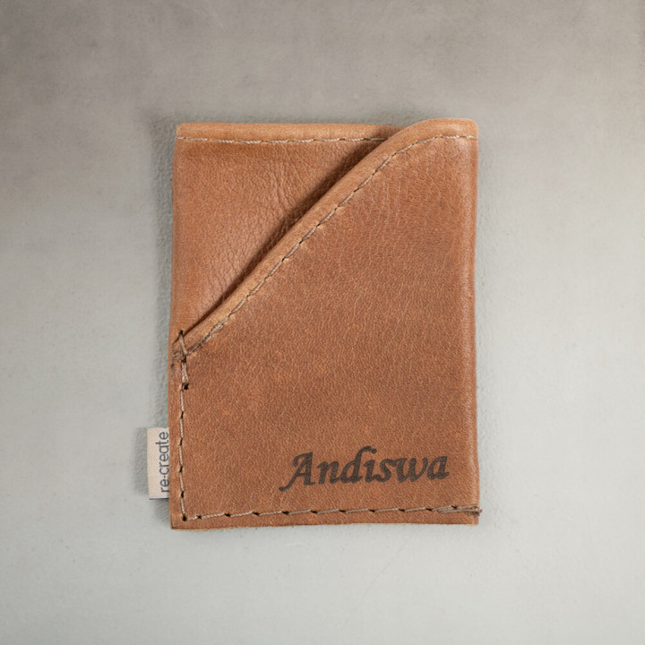 Leather Credit Card Holder - Ginger - 1