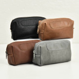 Leather Cosmetic Bag - Black - 3