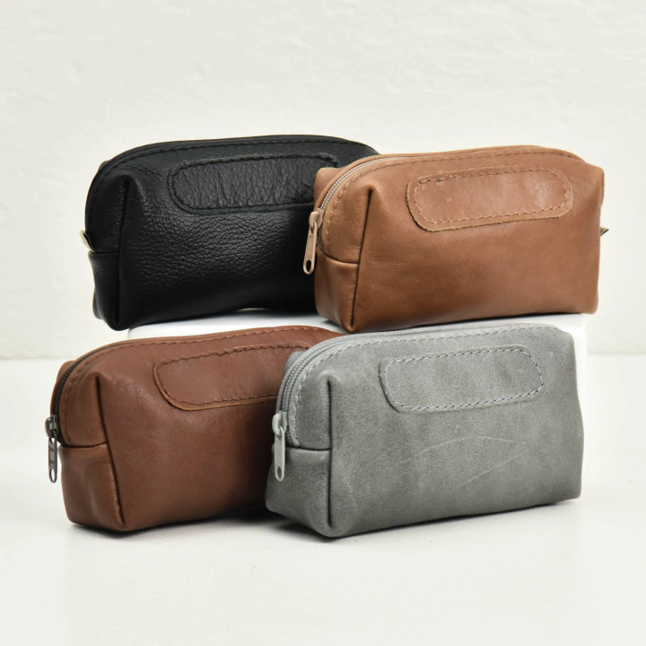 Leather Cosmetic Bag - Ginger - 3