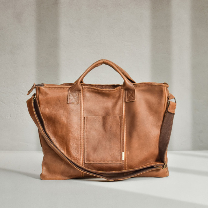 Sterling Leather Laptop Bag - Mystique Black - 5