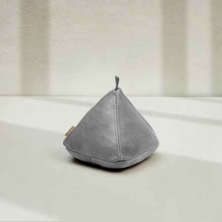 Leather Triangular Door Stopper - Pepper