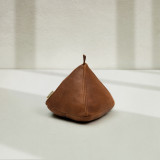 Leather Triangular Door Stopper - Butterscotch - 1