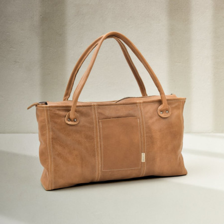 Rowan Leather Leisure/Nappy Bag - Ginger