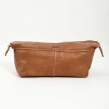 Unisex Leather Toiletry Bag - Ginger - 3