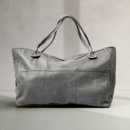 Sierra Oversized Leather Tote Bag - Pepper