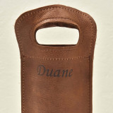 Single Leather Wine Bag - Single - Black - 2
