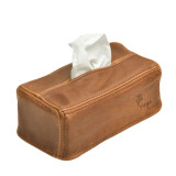 Leather Tissue Box Cover - Butterscotch - 4