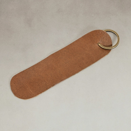 Leather Keyring (Oval) - Butterscotch