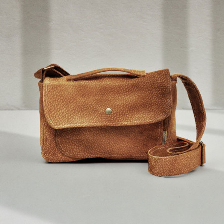 Tinka Leather Crossbody Bag - Caramel