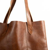 Shopper Sustainable Leather Tote - Olive - 6