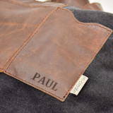 Weekender Canvas and Leather Duffel Bag - Dark - 2