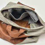 Weekender Canvas and Leather Duffel Bag - Dark - 3