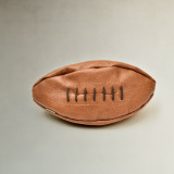 Leather Rugby Ball Toiletry Bag - Ginger - 1