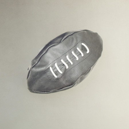 Leather Rugby Ball Toiletry Bag - Pepper