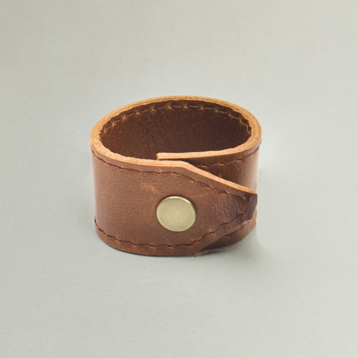 Leather Napkin Rings - Butterscotch - 2
